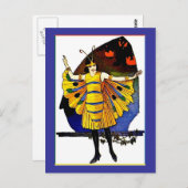 Butterfly Lady Briefkaart (Voorkant / Achterkant)