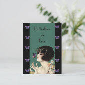 Butterfly Lady Briefkaart (Staand voorkant)