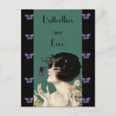 Butterfly Lady Briefkaart (Voorkant)