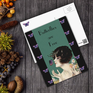 Butterfly Lady Briefkaart