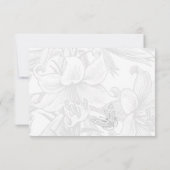 Butterfly Lelies Silver Wedding Jubileum RSVP Kaartje (Achterkant)