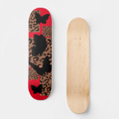 BUTTERFLY LEOPARD/CHEETAH PRINT SKATEBOARD (Voorkant)