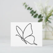 Butterfly Line Art –  Insect Illustration  Briefkaart (Staand voorkant)