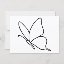 Butterfly Line Art –  Insect Illustration  Briefkaart
