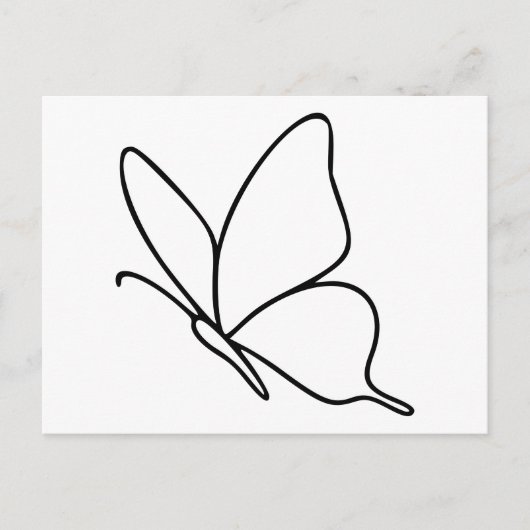 Butterfly Line Art –  Insect Illustration  Briefkaart (Voorkant)