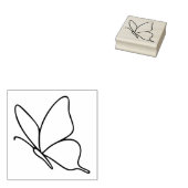 Butterfly Line Art –  Insect Illustration  Rubberstempel (Gestempeld)