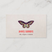 Butterfly Linen look Visitekaartje (Voorkant)