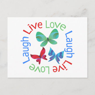 Butterfly - Live Love Laugh Briefkaart