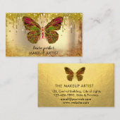 Butterfly Logo Gold Driving Girly Modern Rainbow Visitekaartje (Voorkant / Achterkant)