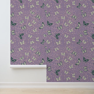 Butterfly Love - Lavendel Behang