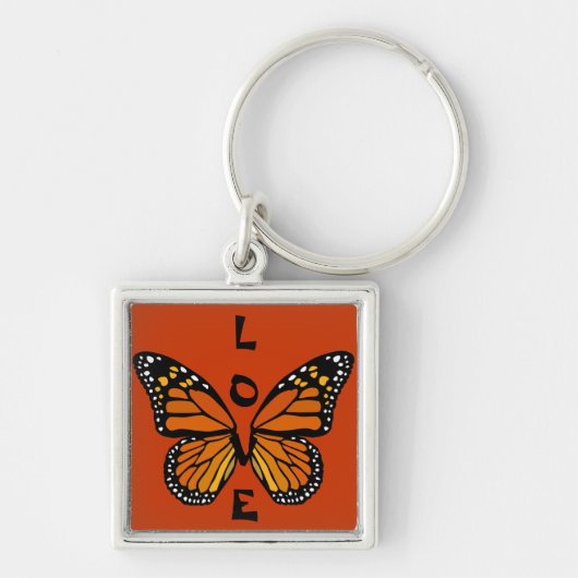 Butterfly Love Sleutelhanger Butterfly Gifts (Voorkant)