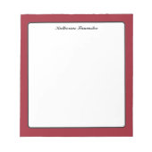 Butterfly Love | Vaste kleur Rood 4-rand Notitieblok (Voorkant)