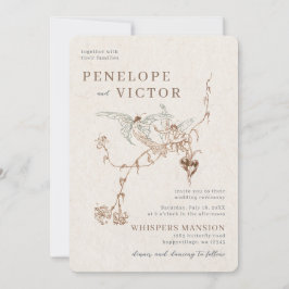 Butterfly Love Wedding Invitation Kaart