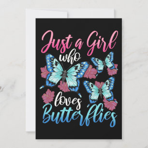 Butterfly Lover is een meisje dat van Butterflies Bedankkaart