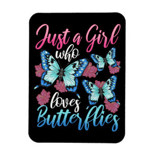 Butterfly Lover is een meisje dat van Butterflies Magneet