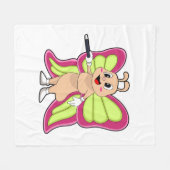 Butterfly Magic Wand Fleece Deken (Voorkant (Horizontaal))