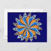 Butterfly Mandala 2 Briefkaart (Voorkant / Achterkant)