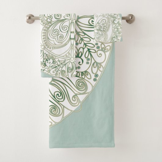 Butterfly Mandala - Bathtowel Set Bad Handdoek (Insitu)