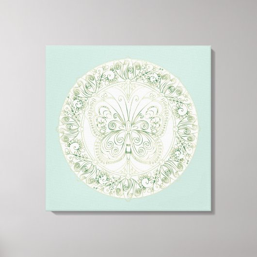 Butterfly Mandala - Wrapped Canvas (Voorkant)