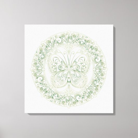 Butterfly Mandala - Wrapped Canvas (Voorkant)