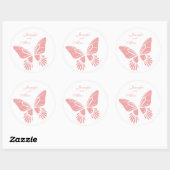 Butterfly Meadow-Stickers Ronde Sticker (Vel)