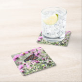 Butterfly Meadow Vierkante Kartonnen Onderzetter (Insitu)