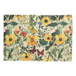 Butterfly Meadow Whimsical Floral Pillow Sham Kussensloop