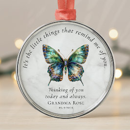 Butterfly Memorial Personalized Sympathy  Metalen Ornament