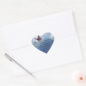 Butterfly Memorial Poem Hart Sticker (Envelop)
