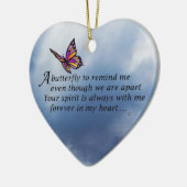 Butterfly Memorial Poem Keramisch Ornament (Links)