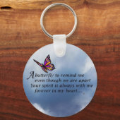 Butterfly Memorial Poem Sleutelhanger (Voorkant)