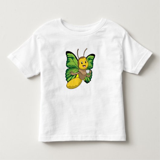Butterfly met beker koffie kinder shirts (Voorkant)