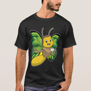 Butterfly met beker koffie t-shirt