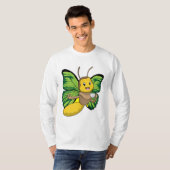 Butterfly met beker koffie t-shirt (Voorkant volledig)