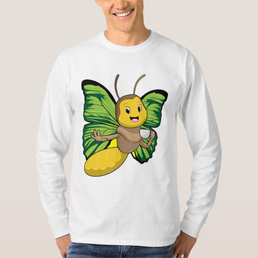 Butterfly met beker koffie t-shirt (Voorkant)