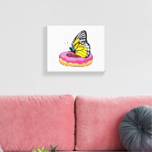 Butterfly met Donut Canvas Afdruk (Insitu (Woonkamer))