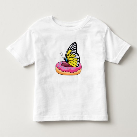 Butterfly met Donut Kinder Shirts (Voorkant)