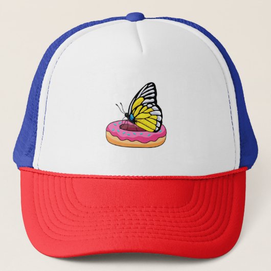 Butterfly met Donut Trucker Pet (Voorkant)
