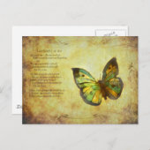 Butterfly met gedicht briefkaart (Voorkant / Achterkant)