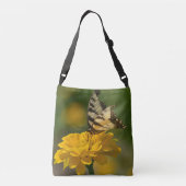 Butterfly met gele zink crossbody tas (Achterkant)