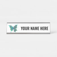 Butterfly met Green Peacock Feathers