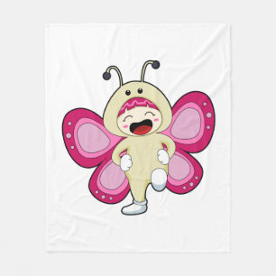 Butterfly met kostuum fleece deken