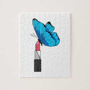Butterfly met lipstick legpuzzel
