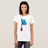 Butterfly met lipstick t-shirt (Voorkant volledig)