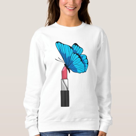 Butterfly met lipstick trui (Voorkant)