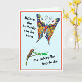 Butterfly Metamorfose Kaart (Gele Bloem)
