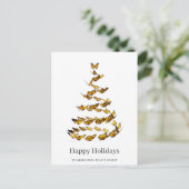 Butterfly Monarch Christmas Corporate Greeting Briefkaart (Staand voorkant)