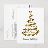 Butterfly Monarch Christmas Corporate Greeting Briefkaart (Voorkant / Achterkant)