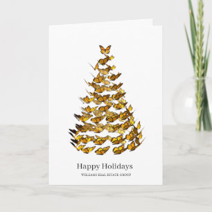 Butterfly Monarch Christmas Corporate Greeting Feestdagen Kaart