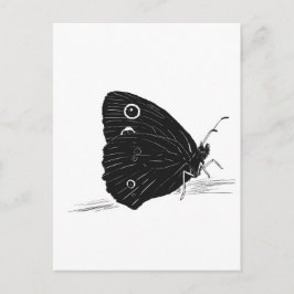 Butterfly Monochrome  Briefkaart